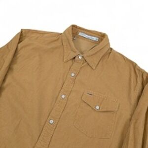 Criquet Corduroy Pearl Snap Shirt Mens XL Tan Casual Western Cowboy